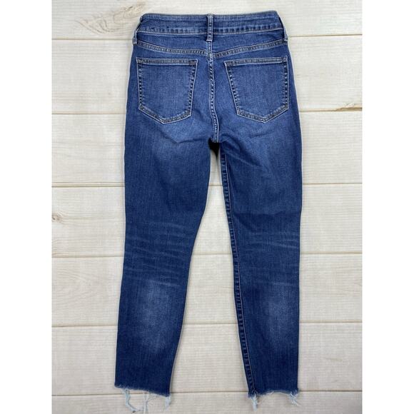 Gap 1969 Womens 0/25 Blue Denim True Skinny Curvy Cropped Ankle Jeggings Stretch - Picture 10 of 11